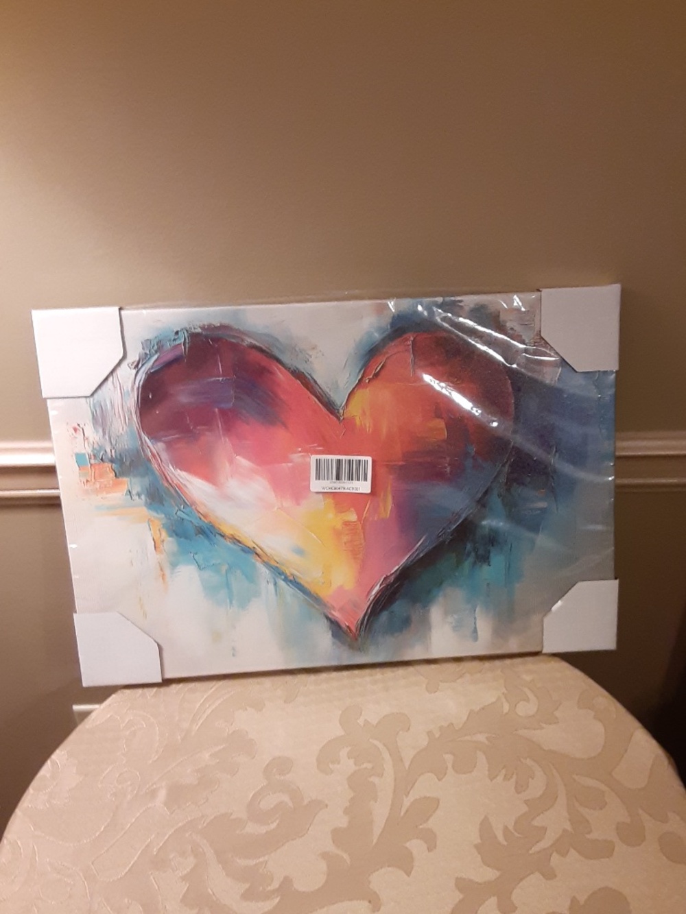 Contemporary Heart Canvas Wall Art